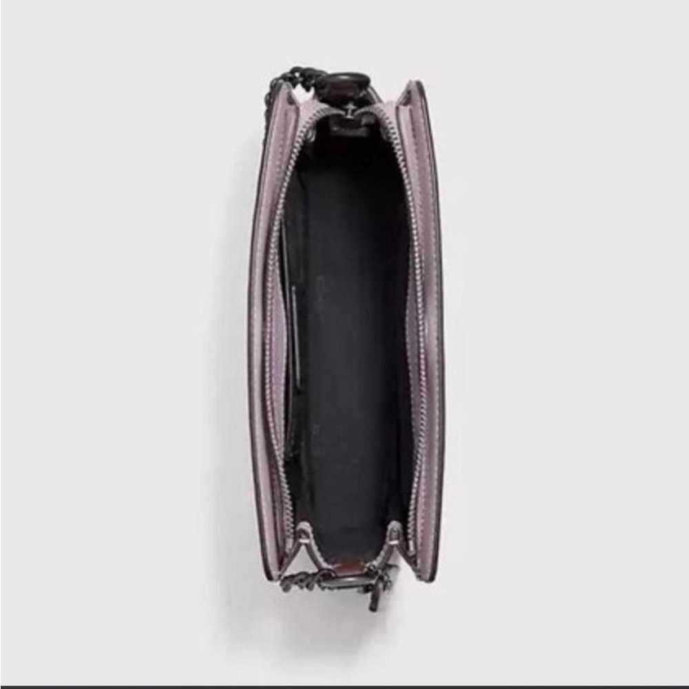 Coach Refined Calf Leather Signature Chain Crossbody in Lilac - Picture 5 of 6